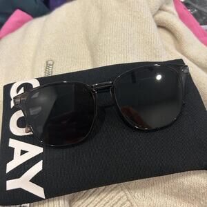 Quay Australia Women's Black and Brown Sunglass